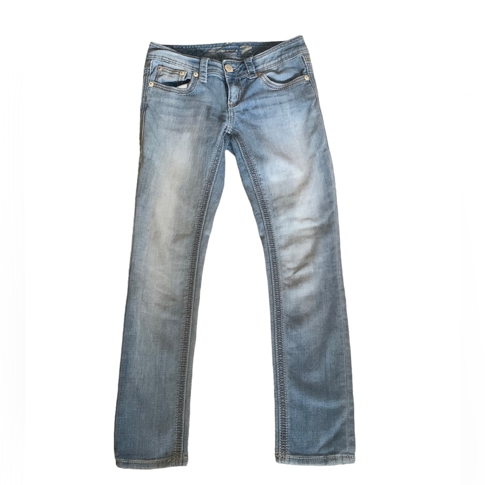 Seven7 Jeans | light wash Embellished slim straight jeans size 4